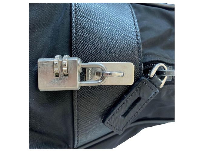 Borsa tote Prada in pelle nera Nero - vista 4