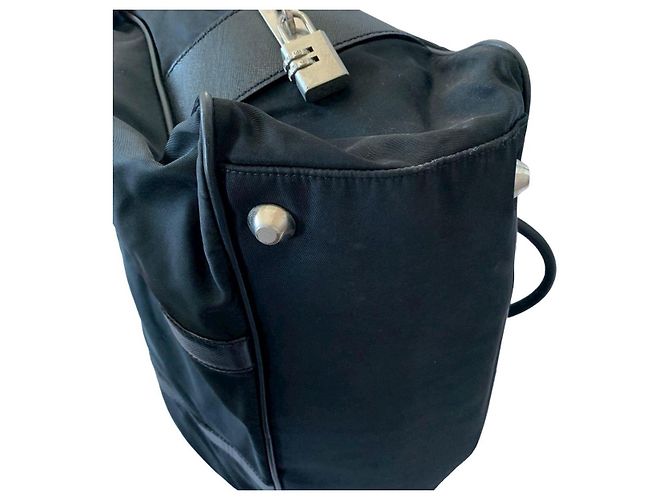 Borsa tote Prada in pelle nera Nero - vista 5