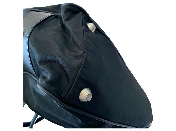 Borsa tote Prada in pelle nera Nero - vista 6