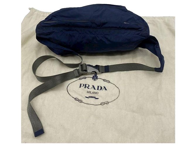 Bolso de Cintura Prada Nylon Azul Marino - vista 3