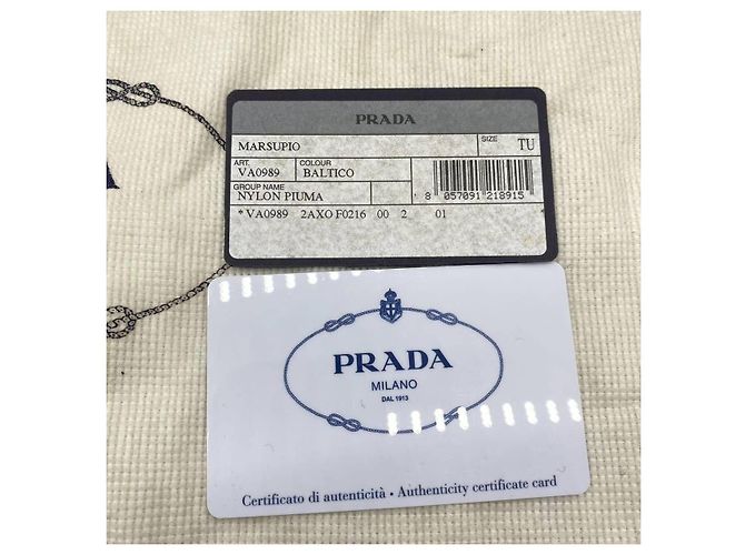 Bolso de Cintura Prada Nylon Azul Marino - vista 9