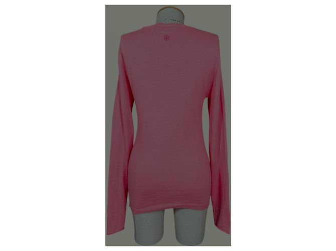 Autre Marque Rosa Melange Pullover Bluse aus Kaschmir und Baumwolle Pink - Ansicht 3