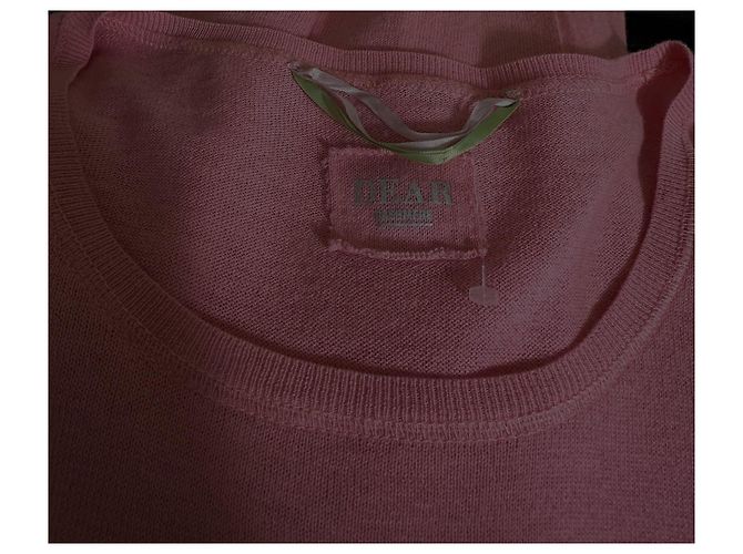 Autre Marque Rosa Melange Pullover Bluse aus Kaschmir und Baumwolle Pink - Ansicht 5