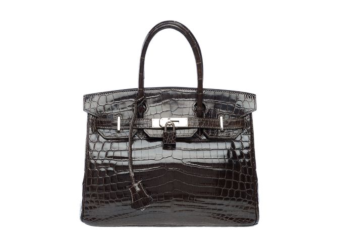 Hermès Sac HERMES Birkin 30 en Cuirs exotiques Gris - 102292 - vue 3
