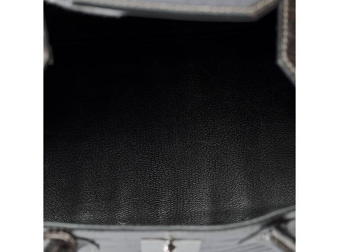 Hermès Sac HERMES Birkin 30 en Cuirs exotiques Gris - 102292 - vue 9