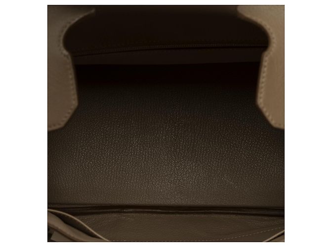 Hermès Sac HERMES Birkin 30 en Cuir Étoupe - 102291 Taupe - vue 9
