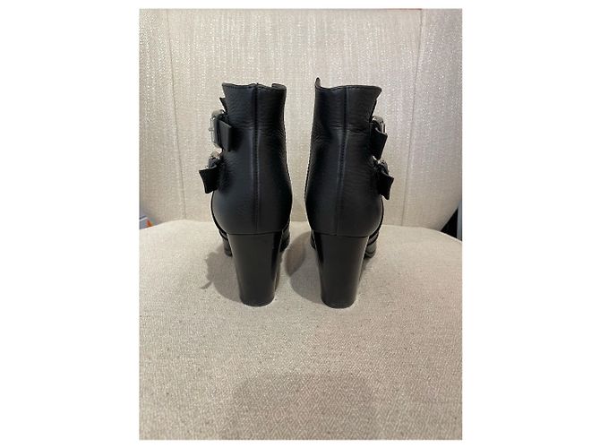 GIUSEPPE ZANOTTI Botines T.EU 37 Cuero Negro - vista 5