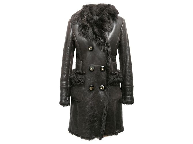 Abrigos PRADA T.IT 42 Cuero Negro - vista 2