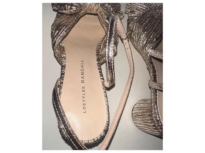 Sandali Loeffler Randall in tessuto metallico con fiocco - vista 4