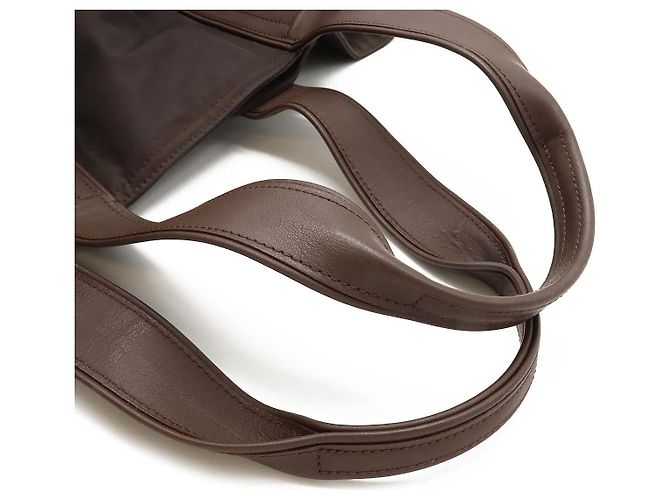 Hermès Borsa Boston in nylon e pelle Hermes Acapulco GM Marrone - vista 4