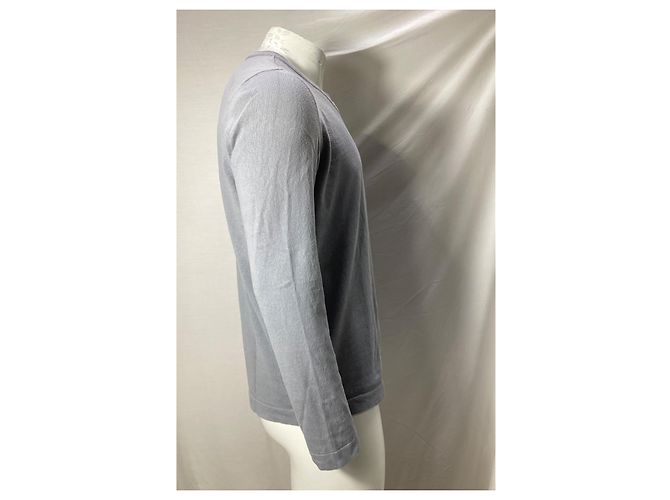 Stone Island Button-Embellished V-neck Sweatshirt in Grey Wool - view 11