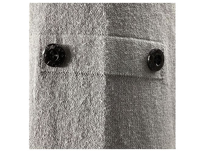 Stone Island Button-Embellished V-neck Sweatshirt in Grey Wool - view 2