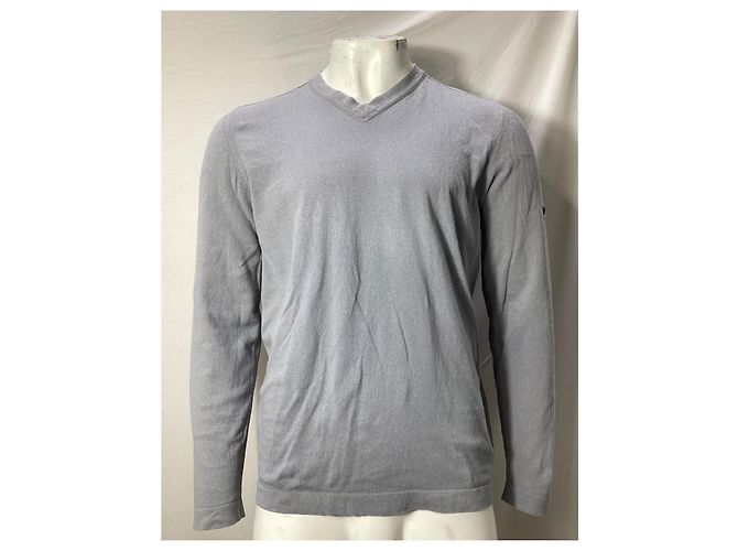 Stone Island Button-Embellished V-neck Sweatshirt in Grey Wool - view 8