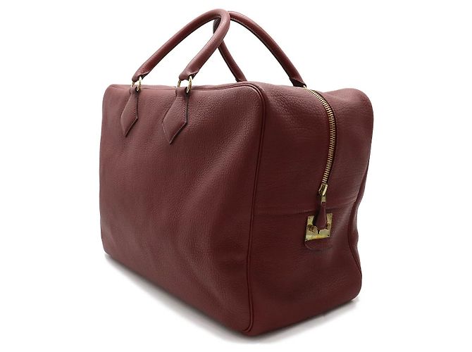 Borsa Boston in pelle Plume 45 di Hermès Marrone - vista 2
