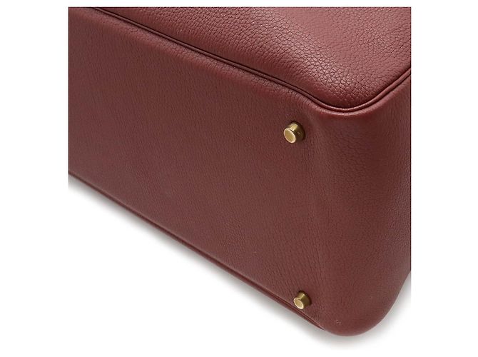 Borsa Boston in pelle Plume 45 di Hermès Marrone - vista 3