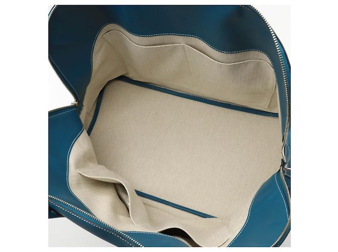 Hermès Borsa Boston Hermes Bolide Relax 45 in pelle blu - vista 5