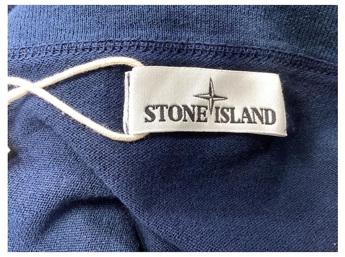 Stone Island Steininsel Pullover aus marineblauer Wolle mit Knöpfen - Ansicht 13