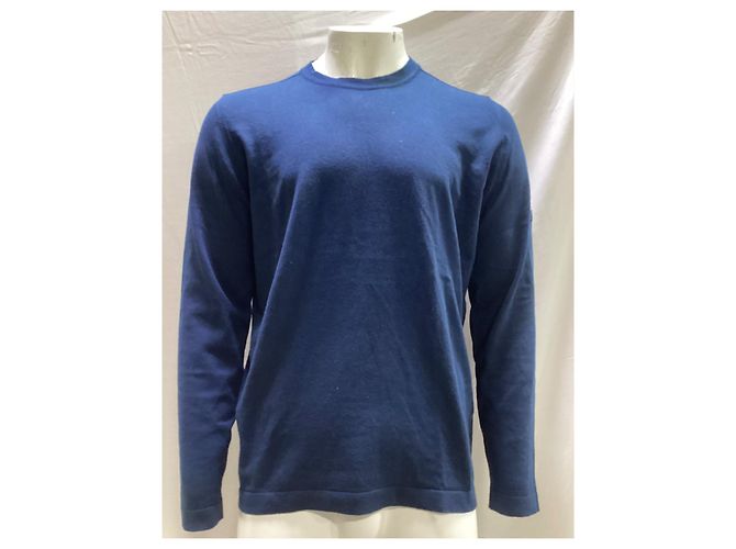 Stone Island Steininsel Pullover aus marineblauer Wolle mit Knöpfen - Ansicht 8