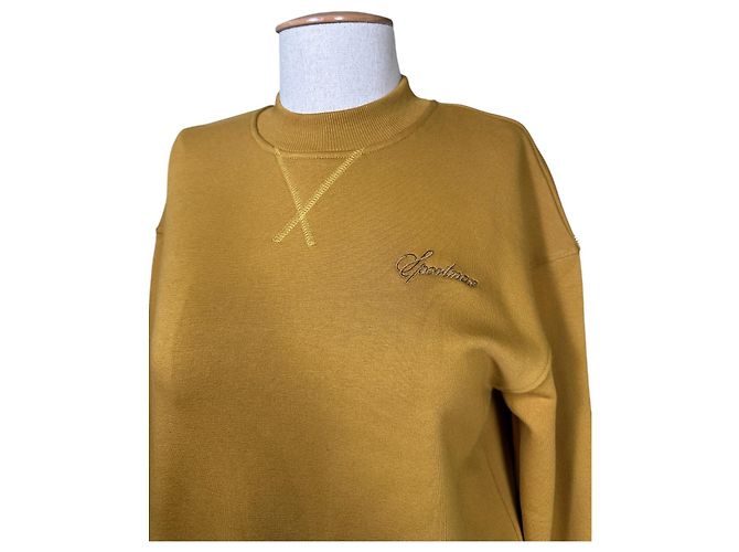 Sportmax Cropped Sweatshirt Gelb Baumwolle - Ansicht 2