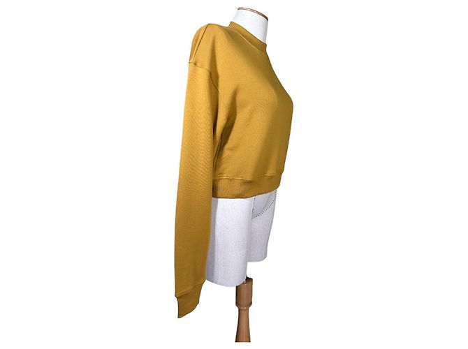 Sportmax Cropped Sweatshirt Gelb Baumwolle - Ansicht 3