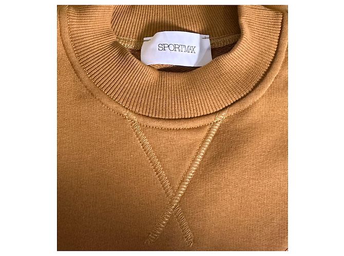 Sportmax Cropped Sweatshirt Gelb Baumwolle - Ansicht 5