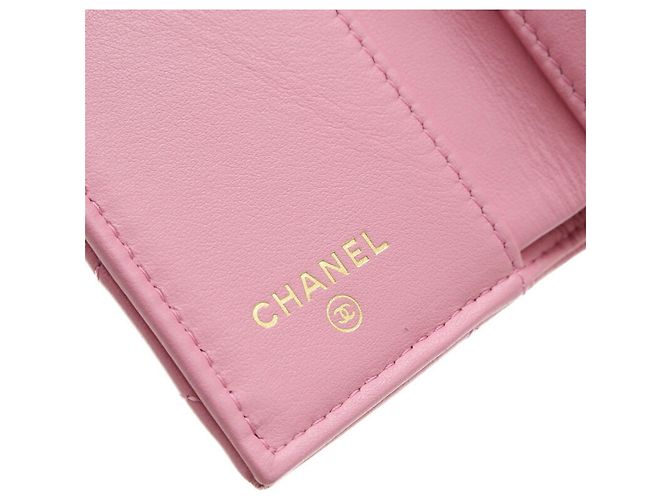 Chanel 19 Small Flap Geldbörse aus rosa Lammleder Pink - Ansicht 5