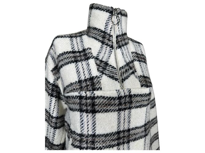 Iro Bika Checked Wool Blend Sweatshirt Jacket Beige Multiple colors - view 2