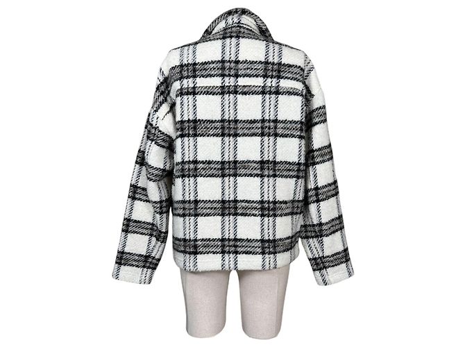 Iro Bika Checked Wool Blend Sweatshirt Jacket Beige Multiple colors - view 5