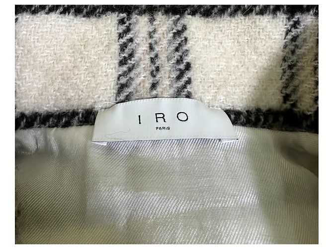 Iro Bika Checked Wool Blend Sweatshirt Jacket Beige Multiple colors - view 8