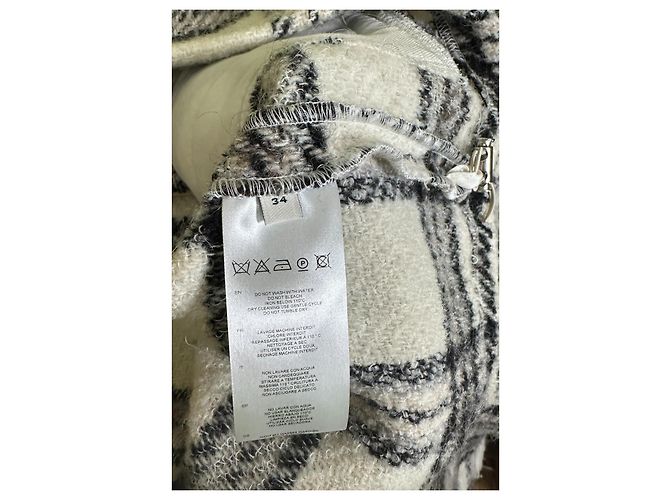 Iro Bika Checked Wool Blend Sweatshirt Jacket Beige Multiple colors - view 9