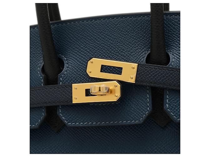 Hermès Hermes Birkin 25 Handbag Black Blue - view 3
