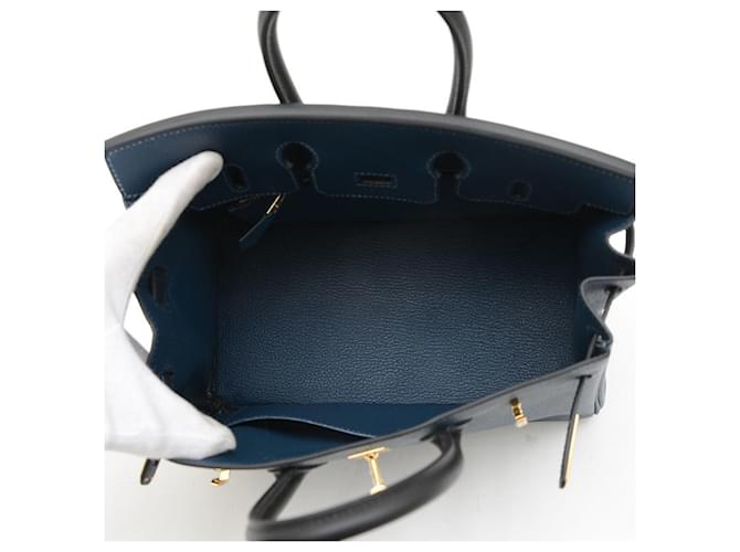 Hermès Hermes Birkin 25 Handbag Black Blue - view 6