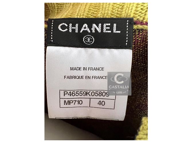 Chanel Neues CC-Logo-Patch Tartan Cashmere-Kleid - Ansicht 10