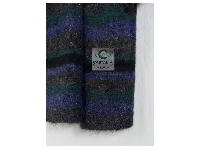 Chanel Abrigo de cachemira 8K$ Runway 38 FR Azul - vista 6