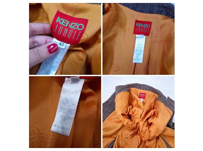 Kenzo Jacke Vintage 1990er Braun - Ansicht 9