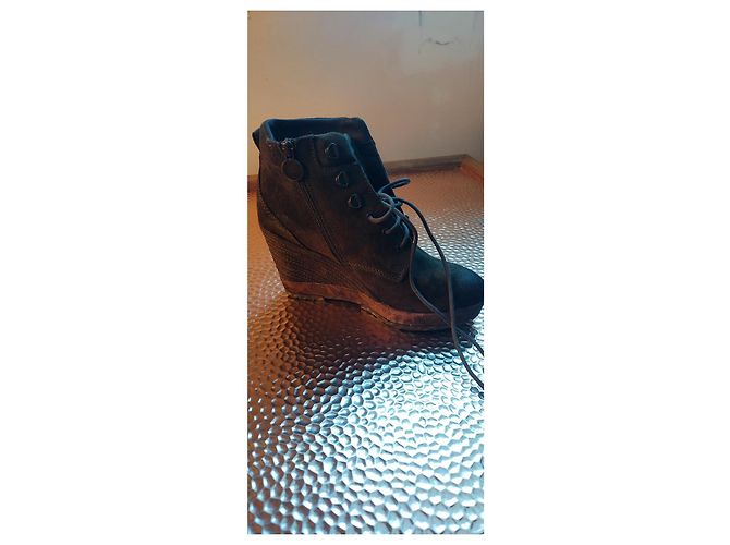 Geox Stiefeletten Khaki Wildleder 10 cm Absatz - Ansicht 3