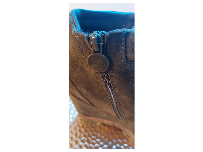 Geox Stiefeletten Khaki Wildleder 10 cm Absatz - Ansicht 6
