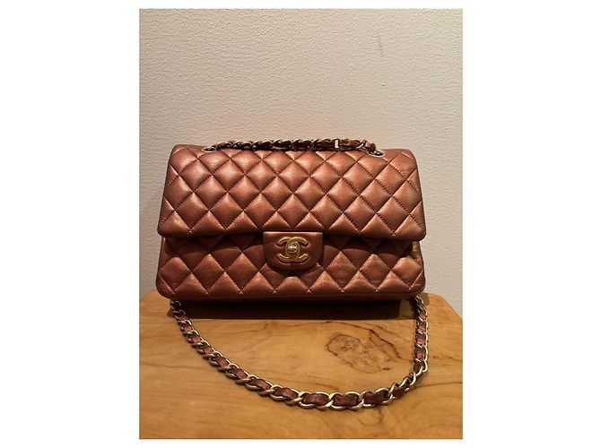 Timeless Chanel Double Flap Kupfer - Ansicht 5