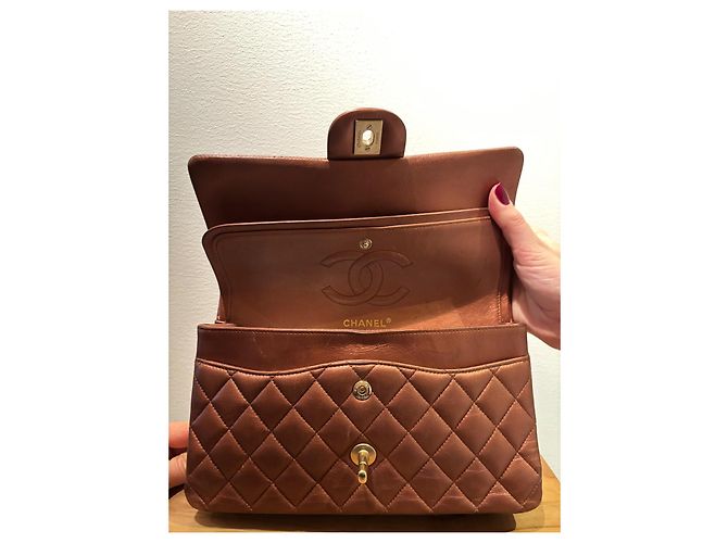 Timeless Chanel Double Flap Kupfer - Ansicht 8