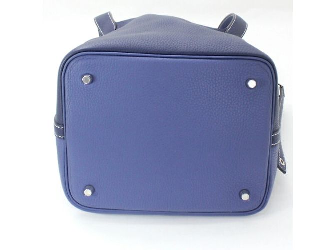 Hermès Borsa Hermes Picotin Lock Kazak MM Blu - vista 10