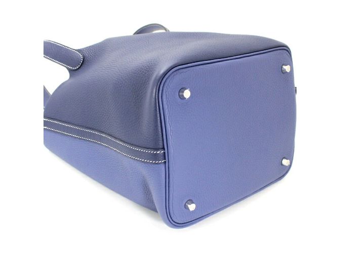 Hermès Borsa Hermes Picotin Lock Kazak MM Blu - vista 11