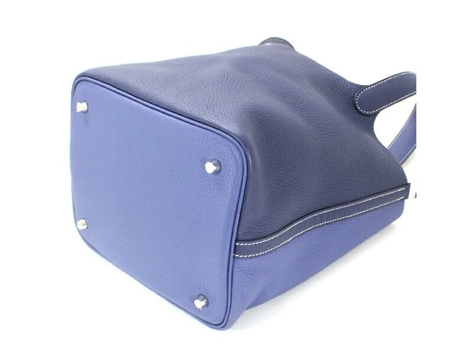 Hermès Borsa Hermes Picotin Lock Kazak MM Blu - vista 12