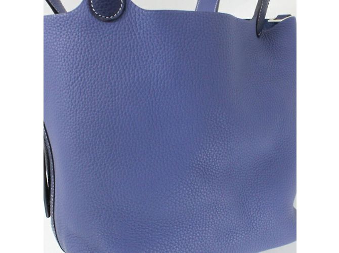 Hermès Borsa Hermes Picotin Lock Kazak MM Blu - vista 14