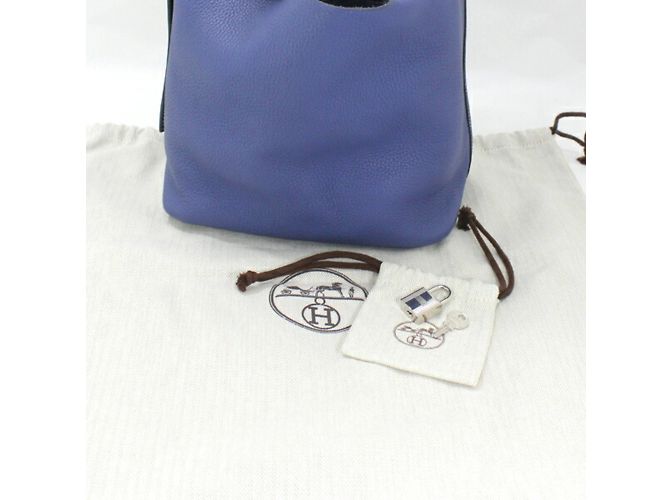 Hermès Borsa Hermes Picotin Lock Kazak MM Blu - vista 17