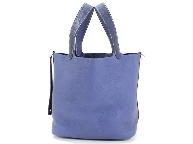 Hermès Borsa Hermes Picotin Lock Kazak MM Blu - vista 2