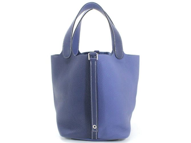 Hermès Borsa Hermes Picotin Lock Kazak MM Blu - vista 3
