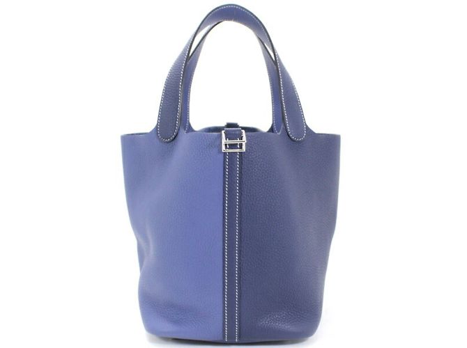 Hermès Borsa Hermes Picotin Lock Kazak MM Blu - vista 4