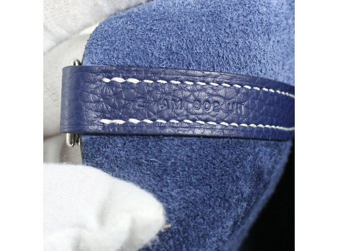 Hermès Borsa Hermes Picotin Lock Kazak MM Blu - vista 9