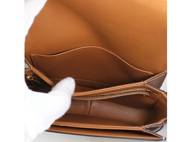 Céline Borsa a Spalla Celine Teen Triomphe Marrone Bianco - vista 13