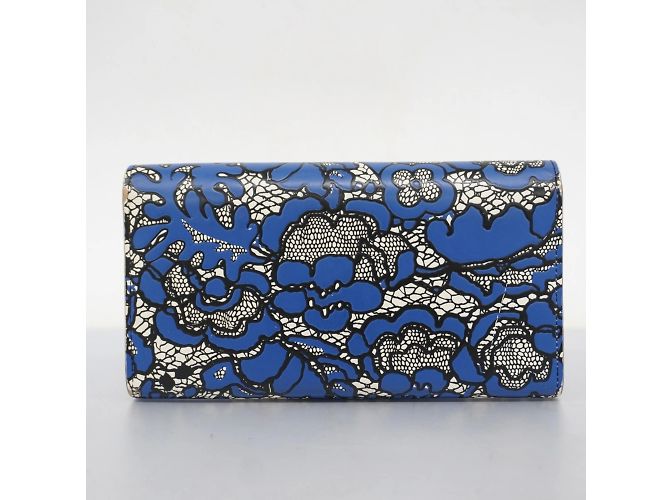 Louis Vuitton Twist Geldbörse mit Blumenmuster Weiß Blau - Ansicht 17